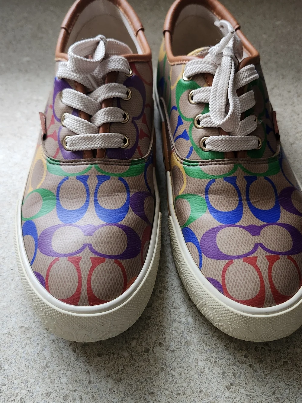 COACH Signature Multicolor Canvas Sneakers
